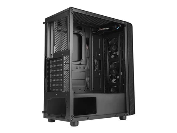AZZA Prime - Keskitorni - ATX - sivupaneeli ikkunalla (karkaistu lasi) - musta - USB/Audio/Mic