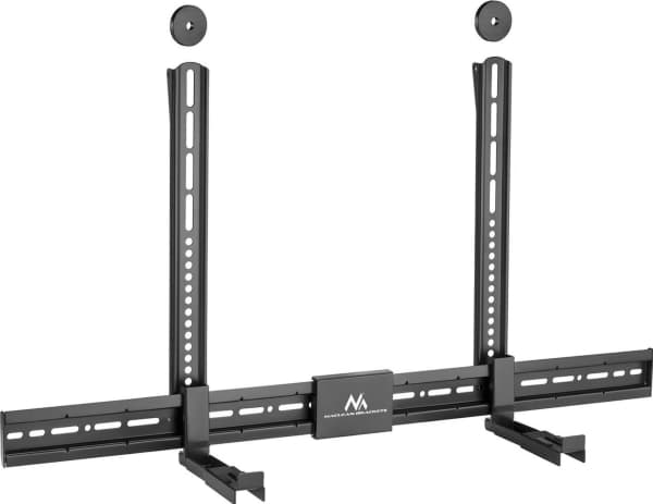 Maclean MC-465 Universal Soundbar Holder jopa 15 kg:n kaiutinpidike VESA-asennukseen television alle tai yläpuolelle tai seinäasennukseen, säädettävä