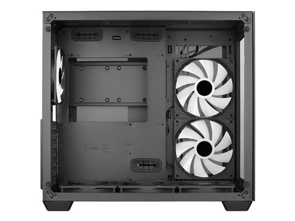 Aerocool Dryft V2 - - genomskinlig sidopanel (härdat glas) - ingen strömförsörjning - USB/ljud