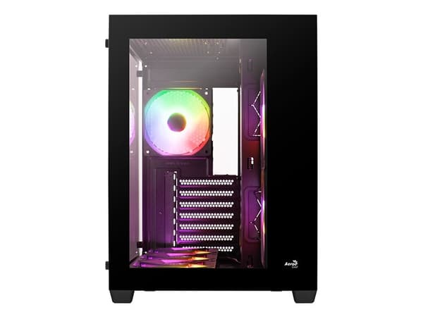 Aerocool Dryft V2 - - genomskinlig sidopanel (härdat glas) - ingen strömförsörjning - USB/ljud