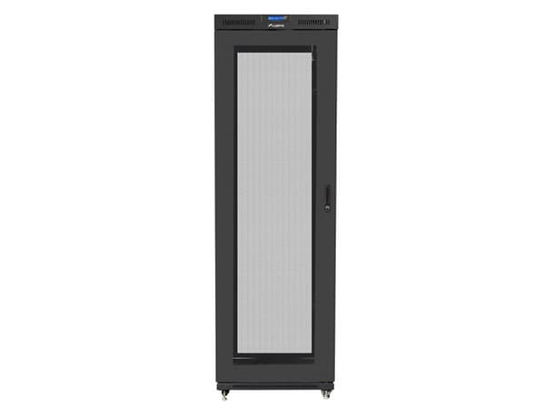 Lanberg - Rack skåp - med skärm - fristående - svart, RAL 9004 - 47U - 19"