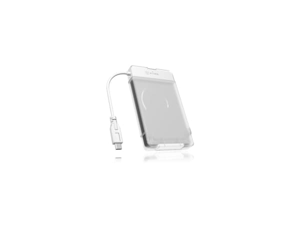 ICY BOX IB-AC703-C - Lagringspakke - 2,5" - SATA 6Gb/s - USB 3.0 - hvit