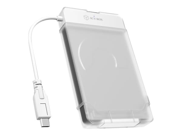 ICY BOX IB-AC703-C - Lagringspakke - 2,5" - SATA 6Gb/s - USB 3.0 - hvit