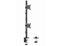 Miniatyrbilde 3 av 5: Gembird MA-D2-02 - Monteringssett (skrivebordsmontering, clamp 10-85 mm, grommet mount 10-40 mm) - for 2 skjermer - stål, plastikk - svart - skjermst