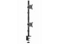 Miniatyrbilde 2 av 5: Gembird MA-D2-02 - Monteringssett (skrivebordsmontering, clamp 10-85 mm, grommet mount 10-40 mm) - for 2 skjermer - stål, plastikk - svart - skjermst