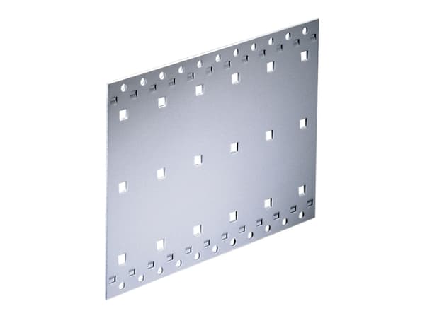 Schroff 34560-193, Sidpanel, Silver, Rostfritt stål, 3U, 48,3 cm (19"), 415 mm