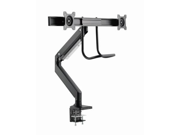 Gembird MA-DA2-04 - Monteringssett (bordmonteringsarm) - justerbar arm - for 2 LCD/plasma-paneler - stål, aluminium, plastikk - svart - skjermstørrel