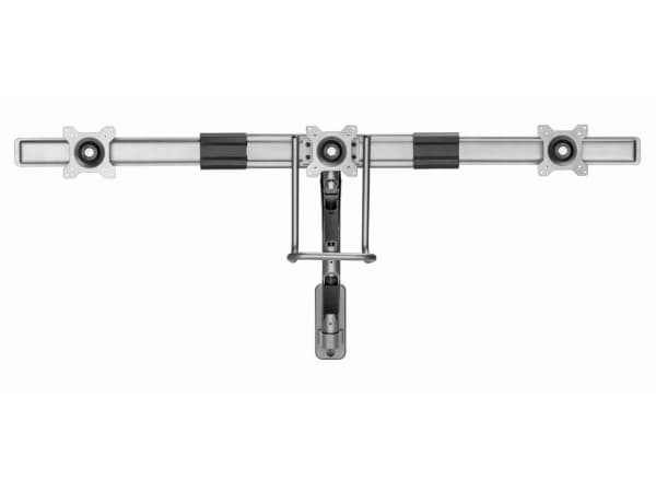 Gembird MA-WA3-01 - Monteringssett (3 VESA-adaptere, skjermarm) - justerbar arm - for 3 LCD/plasma-paneler - aluminium, stål, plastikk - romgrå - skj