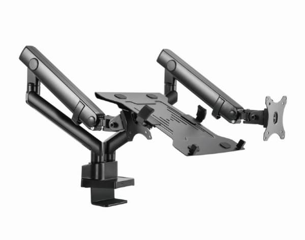 Gembird MA-DA3-02 - Monteringssats (montering på skrivbord) - justerbar arm - för bildskärm/bärbar dator - aluminium, stål, plast - skärmstorlek: up