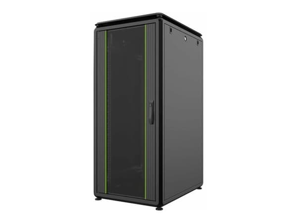 Lanview by Logon - Rack skåp - 800 x 800 mm, data line - fristående - svart, RAL 9005 - 26U - 19"