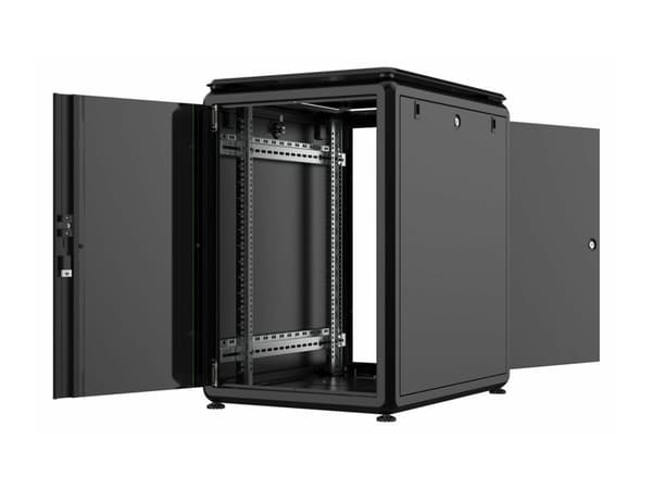 LOGON RDL16U68BL, 16U, Fristående hyllplan, 600 kg, Svart, Metall, Stål