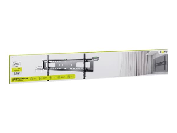 Goobay Pro - XL - konsol - fixerad - för LCD-TV - låsbar - stål - svart - skärmstorlek: 43"-100" - väggmonterbar
