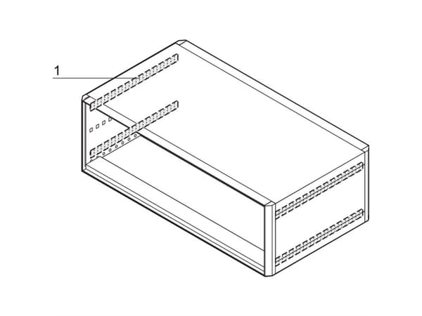 SCHROFF EMC tetning sidevegg - dekkplate - KONTAKTSTREIF.ADBL-SW 375T(4) (24571340)