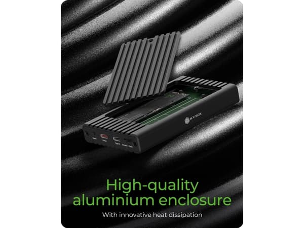ICY BOX IB-2817MCL-C31, SSD-kabinett, M.2, PCI Express, 10 Gbit/s, USB-tilkobling, Sort
