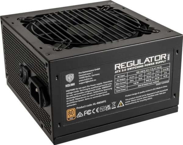 Kolink Regulator 80 PLUS Gold strømforsyning, ATX 3.0, PCIe 5.0, modulær - 850 watt