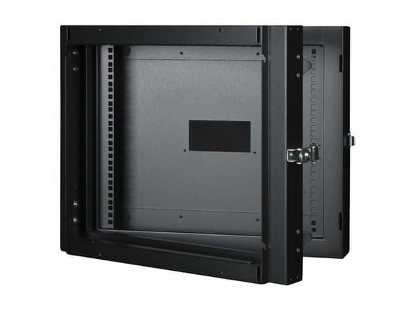 LOGON RWMD09UBL, Seinään asennettava laitekehikko, 9U, 80 kg, Musta