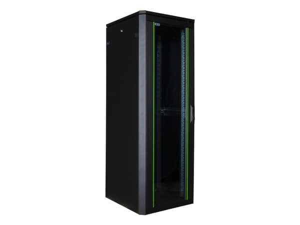 Lanview by Logon - Rack skåp - 600 x 600 mm, data line - fristående - svart, RAL 9005 - 32U - 19"