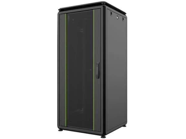 LOGON RDL26U66BL, 26U, Fristående hyllplan, 600 kg, Svart, Metall, Stål