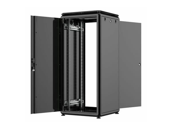 LOGON RDL26U66BL, 26U, Fristående hyllplan, 600 kg, Svart, Metall, Stål