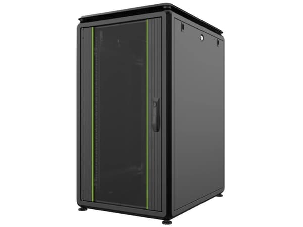 Lanview by Logon Data Line - Rack skåp - 600 x 800 mm, data line - fristående - svart, RAL 9005 - 22U - 19"