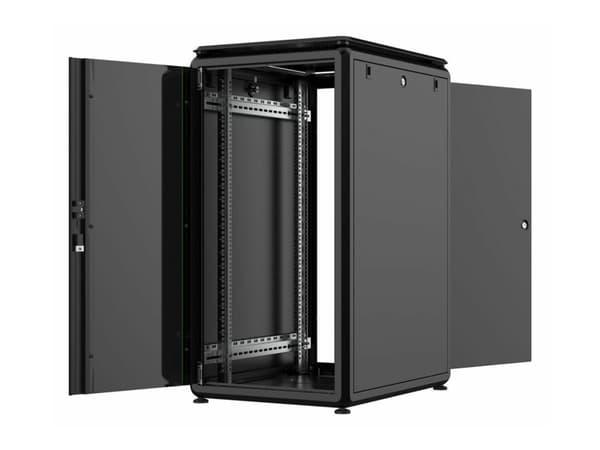 Lanview by Logon Data Line - Rack skåp - 600 x 800 mm, data line - fristående - svart, RAL 9005 - 22U - 19"