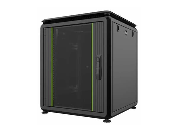 Lanview by Logon - Rack skap - 600 x 600 mm, data line - free-standing - svart, RAL 9005 - 12U - 19"