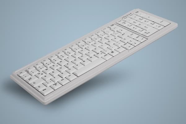 Active Key AK-7000 - Tangentbord - USB - tysk - ljusgrå