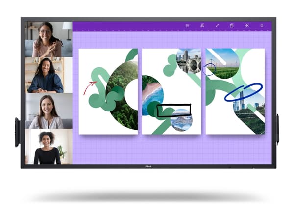 Dell P5524QT - 55" Diagonalklasse (54.64" synlig) LED-bakgrunnsbelyst LCD-skjerm - interaktiv - med pekeskjerm (multiberørings) - 4K UHD (2160p) 3840