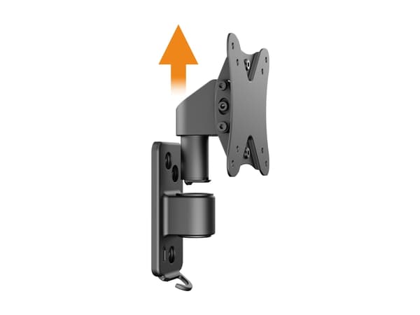 DELTACO - Monteringssats (väggfäste) - Smal - för LCD-display - tilt, swivel, level, VESA - svart - skärmstorlek: 13"-27"