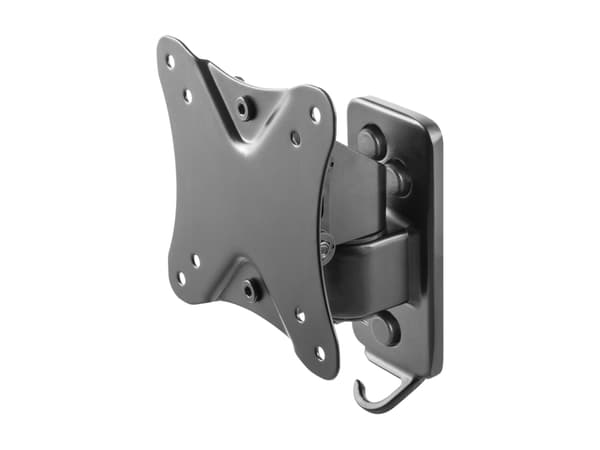 DELTACO - Monteringssats (väggfäste) - Smal - för LCD-display - tilt, swivel, level, VESA - svart - skärmstorlek: 13"-27"