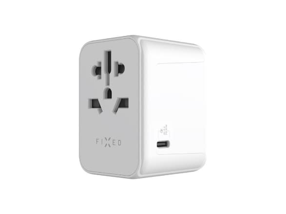 Kiinnitetty Kiinnitetty | Voyager World Adapter | FIXCT30-1C2A-WH | USB-A/USB-C | Matkasovittimet | Matkasovittimet