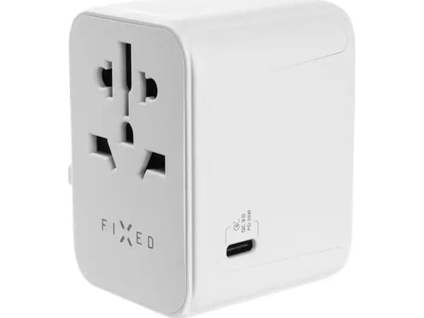 Kiinnitetty Kiinnitetty | Voyager World Adapter | FIXCT30-1C2A-WH | USB-A/USB-C | Matkasovittimet | Matkasovittimet
