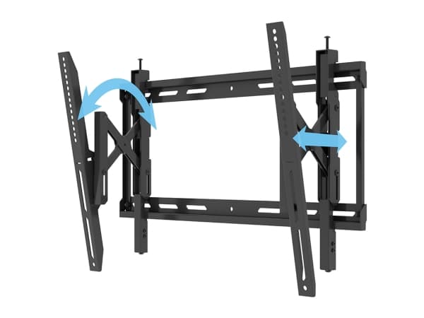 Multibrackets 6299, 109,2 cm (43"), 2,18 m (86"), 100 x 100 mm, 600 x 400 mm, -2 - 12°, Musta
