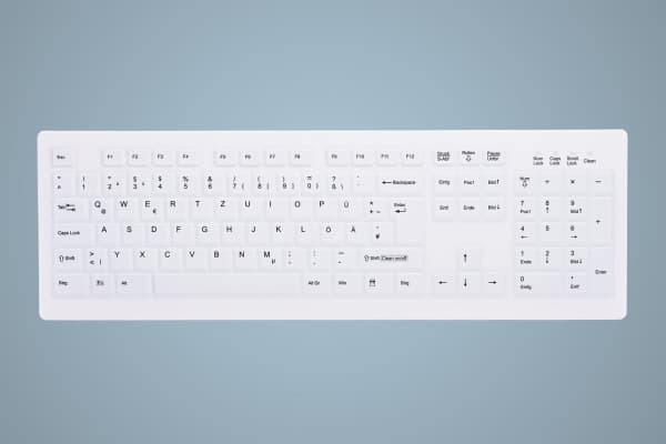 Active Key AK-C8100FA-UVS-W/GE, Full-size (100%), Wired, USB, Membrane, QWERTY, White