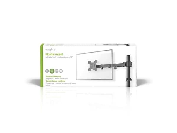 Nedis MMSIS110BK, 8 kg, 38,1 cm (15"), 81,3 cm (32"), 75 x 75 mm, 100 x 100 mm, Sort