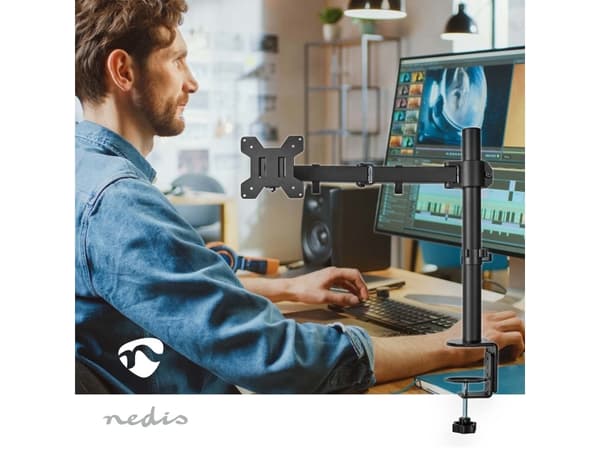 Nedis MMSIS110BK, 8 kg, 38,1 cm (15"), 81,3 cm (32"), 75 x 75 mm, 100 x 100 mm, Sort