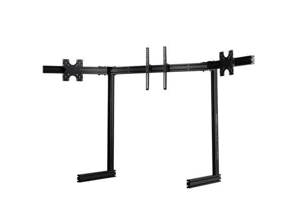 Next Level Racing Elite - Stativ - for 3 skjermer - anodisert ekstrudert aluminium, pulverbelagt karbonstål - svart - skjermstørrelse: 21"-43" - frit