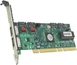 Dawicontrol DC-4320 SATA II RAID Controller, PCI-X, Silicon Image Sil3124, 0,1,5,10,JBOD, 300 Mbit/s, Langallinen, 32 Bit PCI-Bus