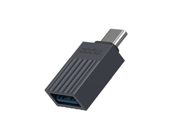 Rapoo UCA-1001, USB Type-C, USB 3.2 Gen 1 (3.1 Gen 1), Hankjønn, Sort, 5 Gbit/s, 32 mm Sort