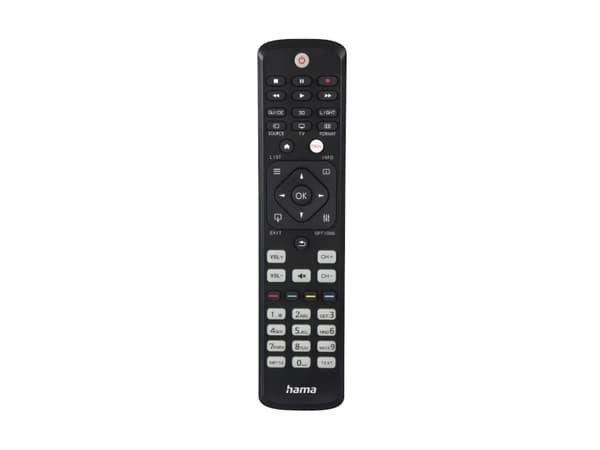 Hama 00221063, TV, IR trådlös, Tryckknappar, Svart