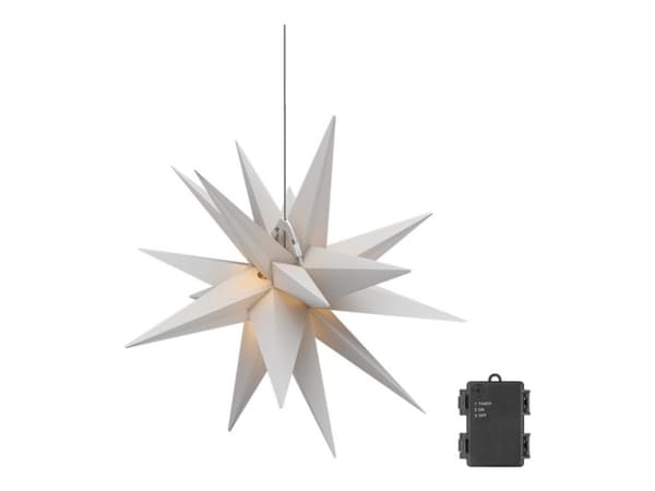 goobay - Dekorasjonshengelampe - LED - 0.27 W - varmt hvitt lys - 3000 K - christmas star 3D - hvit Gjennomsiktig, Hvit