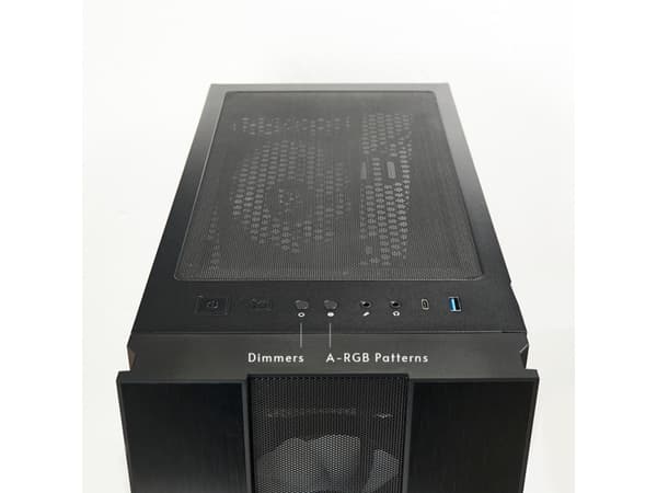 Chieftec Gamer Series Hunter 2 - Tower spel - ATX - genomskinlig sidopanel (härdat glas) - ingen strömförsörjning (ATX) - svart - USB/ljud
