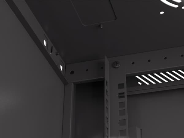 Lanberg - Rack skåp - väggmontering - svart, RAL 9004 - 12U - 19"