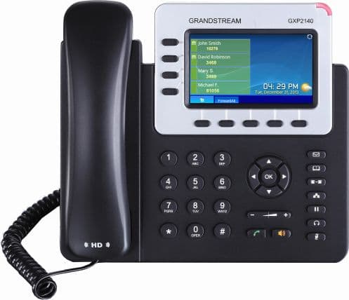 Grandstream GXP2140 Enterprise IP-telefon - VoIP-telefon - 5-veis opkaldskapasitet - SIP, RTCP, RTP, SRTP - multilinje