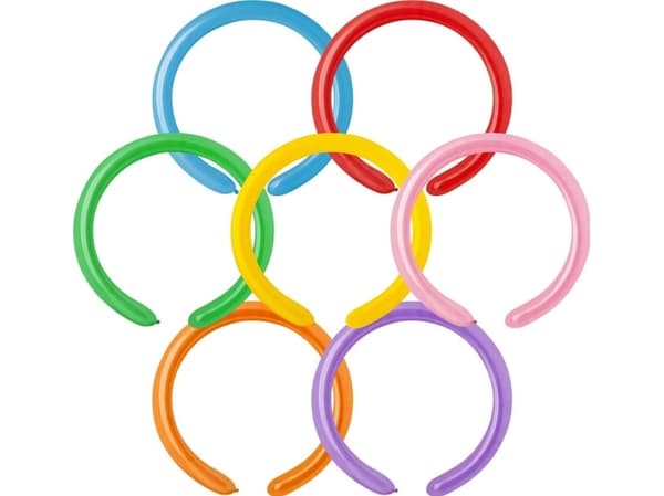 Gemar Modelleringsballonger Flerfärgad Mix, D2, Längd 160 cm, Diameter 2,5 cm, 100 st.