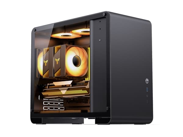 Jonsbo U4 Mini, Mini Tower, PC, Sort, ITX, Mini-ATX, Stål, Herdet glass, Spilling Sort