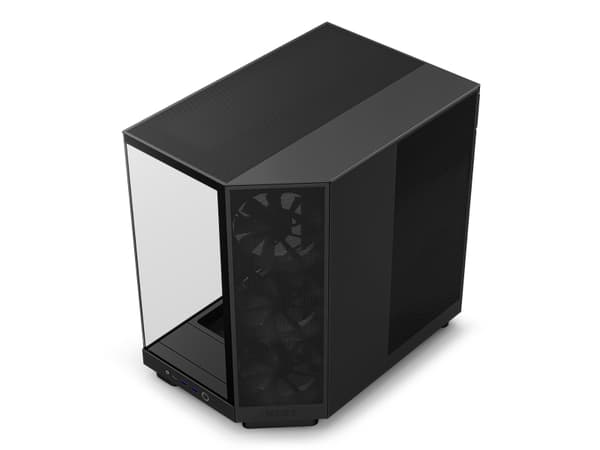 NZXT H series H6 Flow - Mid tower - ATX - genomskinlig sidopanel (härdat glas) - ingen strömförsörjning - mattsvart - USB/ljud