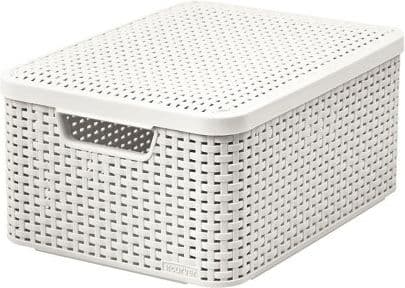 Curver RATTAN Style M Creme korg med lock (46818)