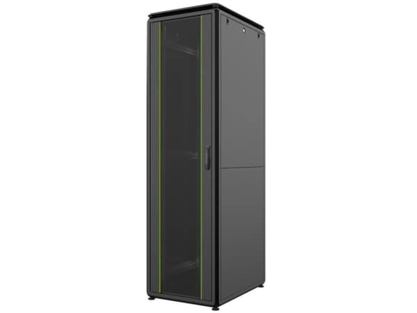 Lanview by Logon Data Line - Rack skåp - 800 x 800 mm, data line - fristående - svart, RAL 9005 - 42U - 19"