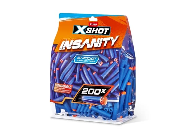 XSHOT 36624, Påfyll, 8 år, 200 stykker, Flerfarget